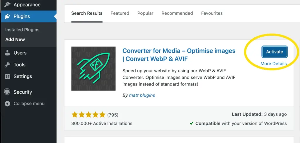 Wordpress serve images in next-gen formats